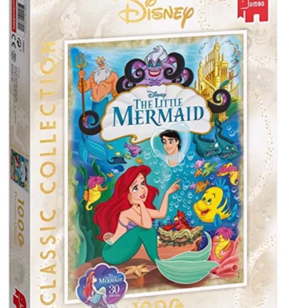 現貨 荷蘭拼圖 Jumbo 迪士尼 Disney 30週年限定 小美人魚 愛麗兒 1000片 現貨  正版-細節圖2