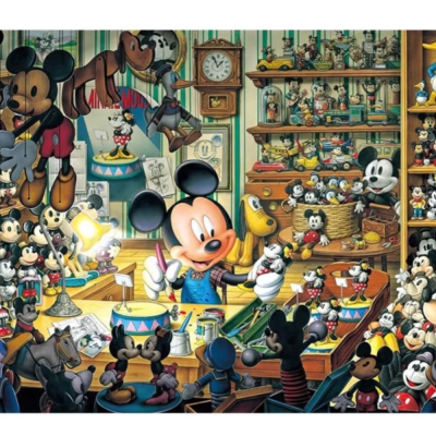 現貨 日本拼圖 Tenyo 迪士尼 Disney 米奇的玩具工房 玩具屋 夜光拼圖 500片 現貨 正版