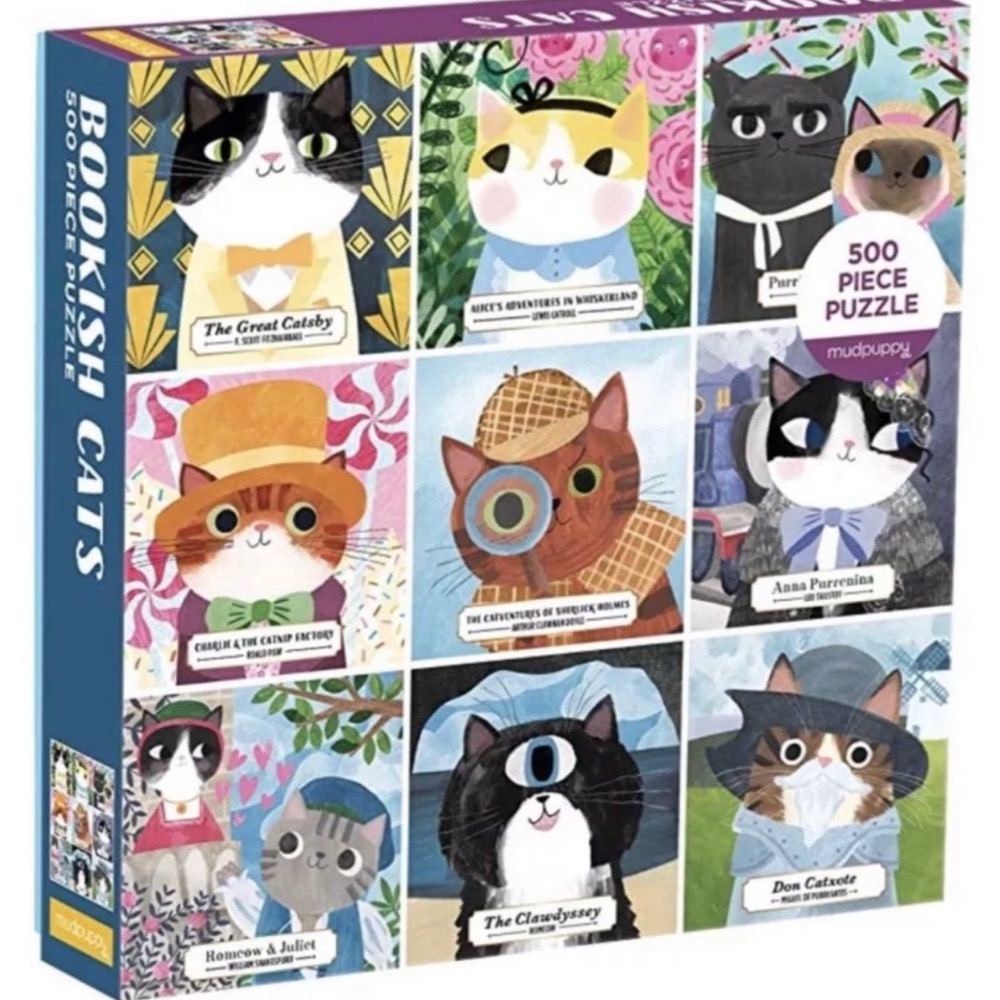 現貨 美國拼圖Galison 1000片 雷諾瓦 船上的午宴+ 貓 500片 + 二手拼圖 eeboo 動物派對 64片-細節圖3