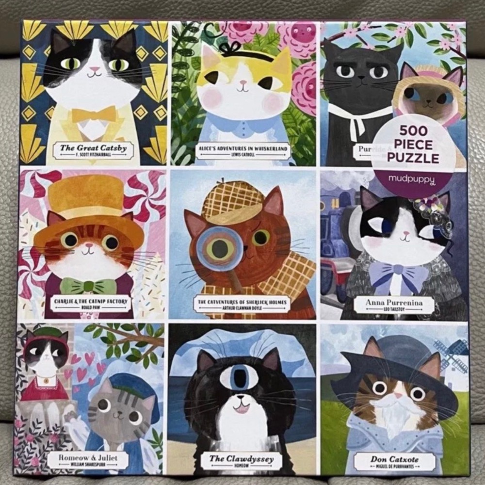 現貨 美國拼圖Galison 1000片 雷諾瓦 船上的午宴+ 貓 500片 + 二手拼圖 eeboo 動物派對 64片-細節圖4