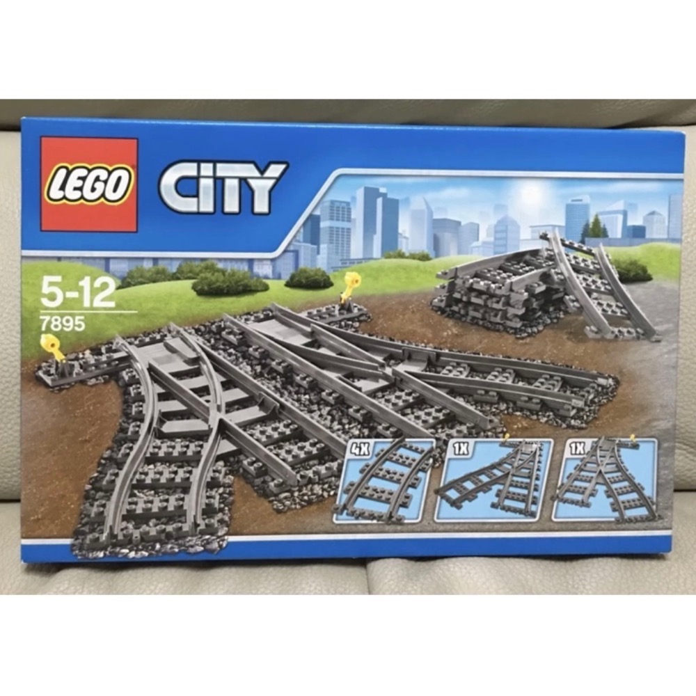 正版 絕版 樂高 LEGO 7895 CITY 城市系列 分叉鐵軌 Switching Tracks 正版-細節圖2