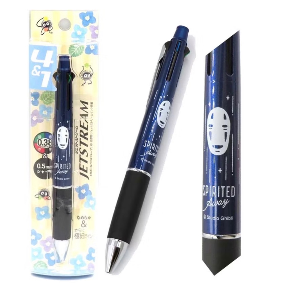 現貨 正版 日本三菱 Uni  宮崎駿限定版 JETSTREAM 4&1 原子筆 自動鉛筆 霍爾移動的城堡 魔女宅急便-細節圖2