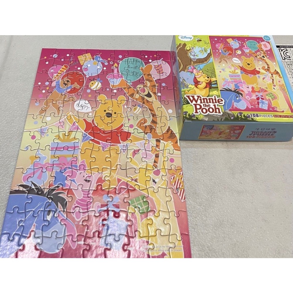 二手拼圖 百耘圖 多啦A夢 小熊維尼 小車 TSUM 交通工具  108片 共5盒-細節圖2