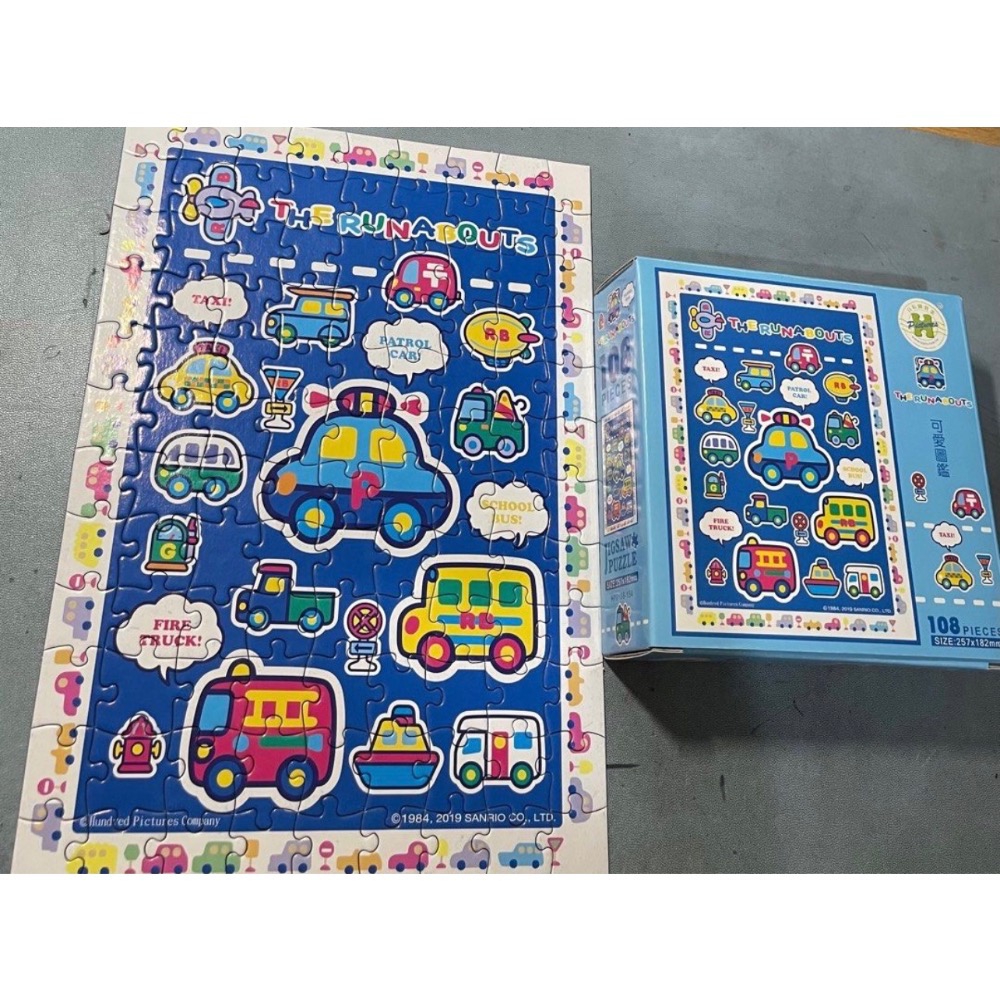 二手拼圖 百耘圖 多啦A夢 小熊維尼 小車 TSUM 交通工具  108片 共5盒-細節圖3