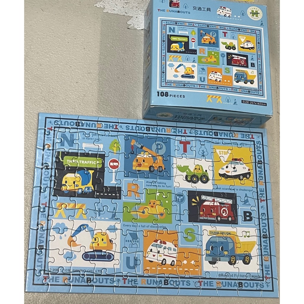 二手拼圖 百耘圖 多啦A夢 小熊維尼 小車 TSUM 交通工具  108片 共5盒-細節圖5