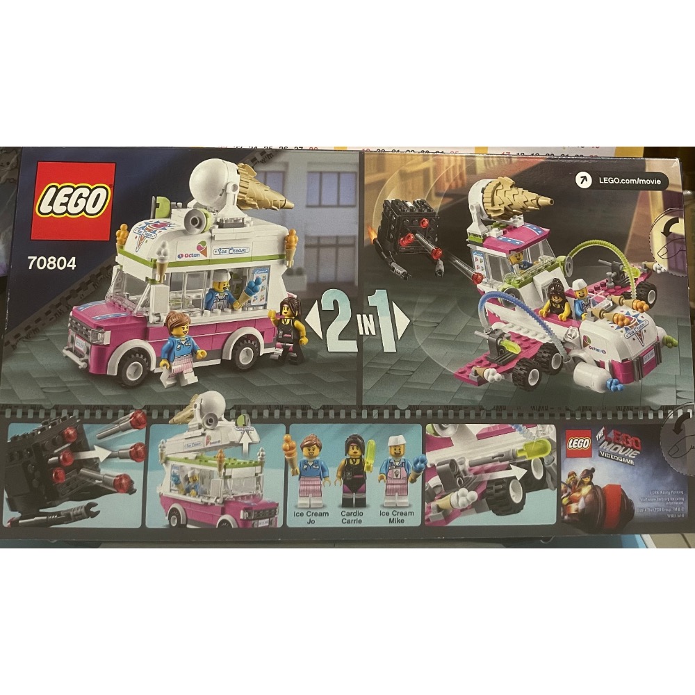 全新 正版 絕版 樂高 LEGO 70804 Movie 樂高玩電影 冰淇淋車-細節圖2