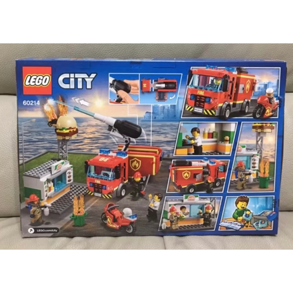 全新 正版 絕版 樂高 LEGO 60214 漢堡餐廳火災救援 CITY 系列 消防車-細節圖2