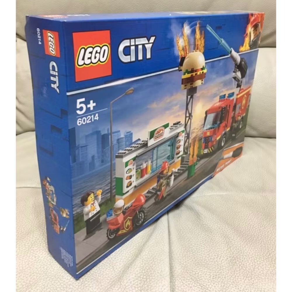 全新 正版 絕版 樂高 LEGO 60214 漢堡餐廳火災救援 CITY 系列 消防車-細節圖4