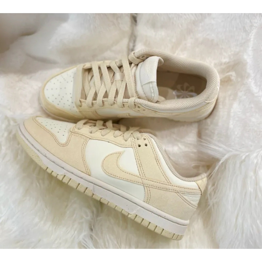 Nike Dunk Low ＂Soft Pearl Beach＂ 米白 奶茶色 復古 麂皮 低筒-細節圖2