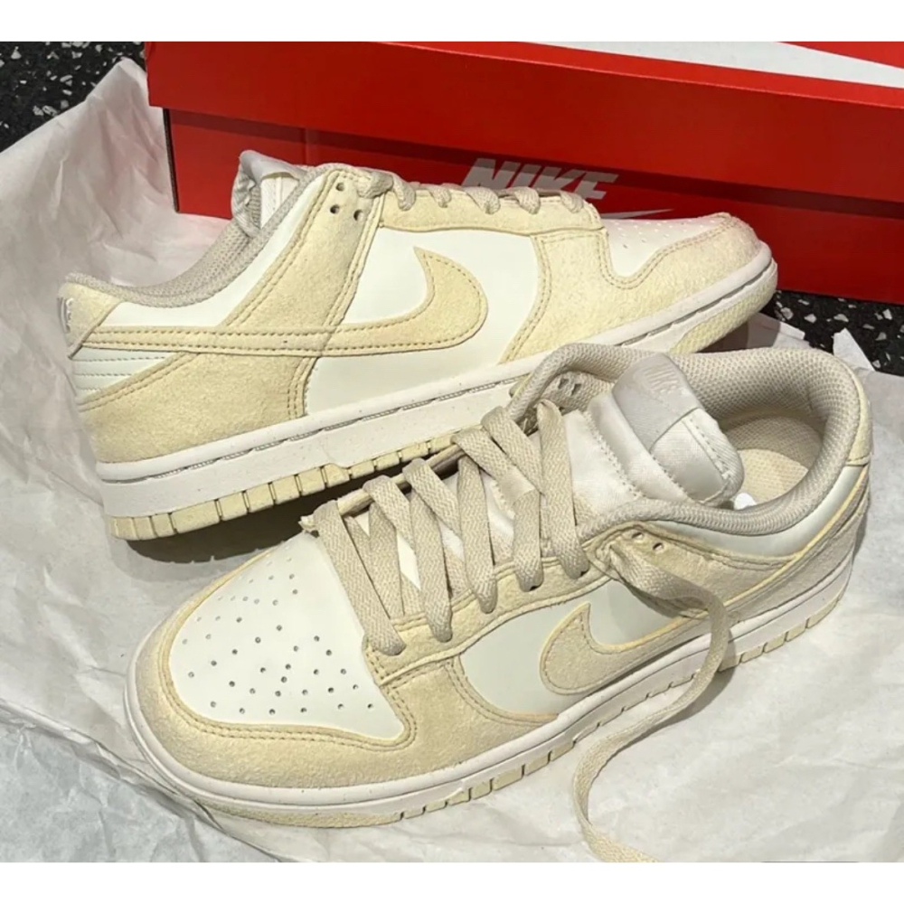 Nike Dunk Low ＂Soft Pearl Beach＂ 米白 奶茶色 復古 麂皮 低筒-細節圖3