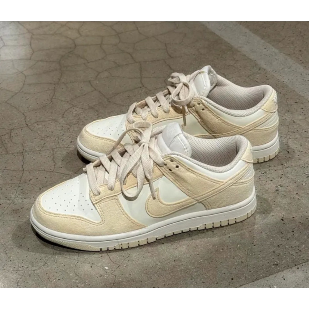 Nike Dunk Low ＂Soft Pearl Beach＂ 米白 奶茶色 復古 麂皮 低筒-細節圖4