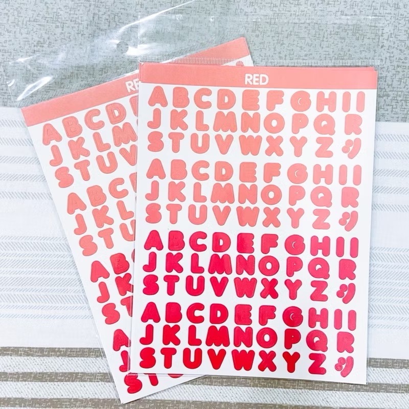 裝飾貼紙👉🏻莫蘭迪 糖果色 數字 字母 貼紙 小卡貼紙 手帳貼紙-規格圖1