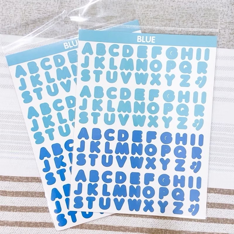 裝飾貼紙👉🏻莫蘭迪 糖果色 數字 字母 貼紙 小卡貼紙 手帳貼紙-規格圖1
