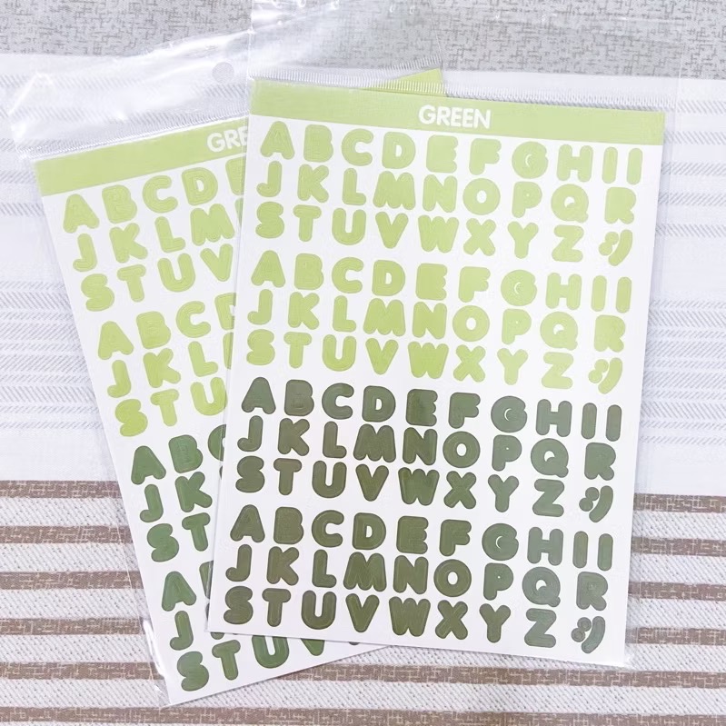 裝飾貼紙👉🏻莫蘭迪 糖果色 數字 字母 貼紙 小卡貼紙 手帳貼紙-規格圖1