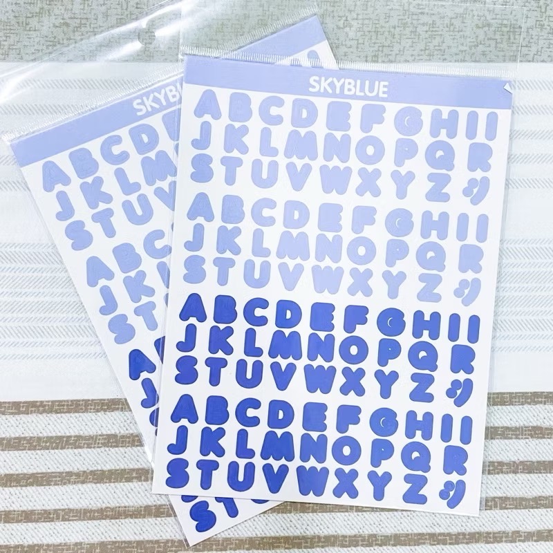 裝飾貼紙👉🏻莫蘭迪 糖果色 數字 字母 貼紙 小卡貼紙 手帳貼紙-規格圖1