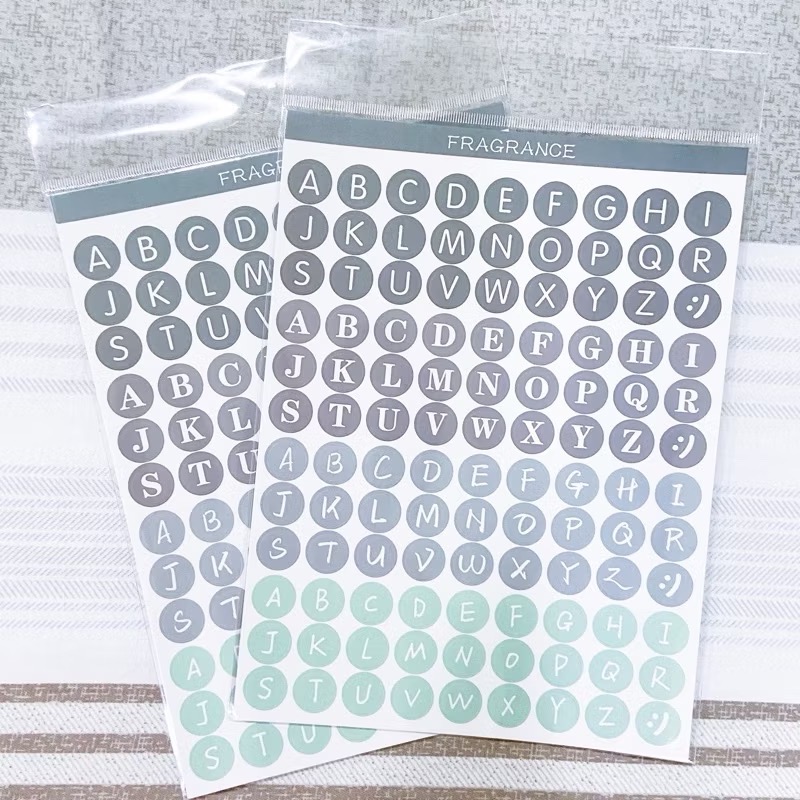 裝飾貼紙👉🏻莫蘭迪 糖果色 數字 字母 貼紙 小卡貼紙 手帳貼紙-規格圖1