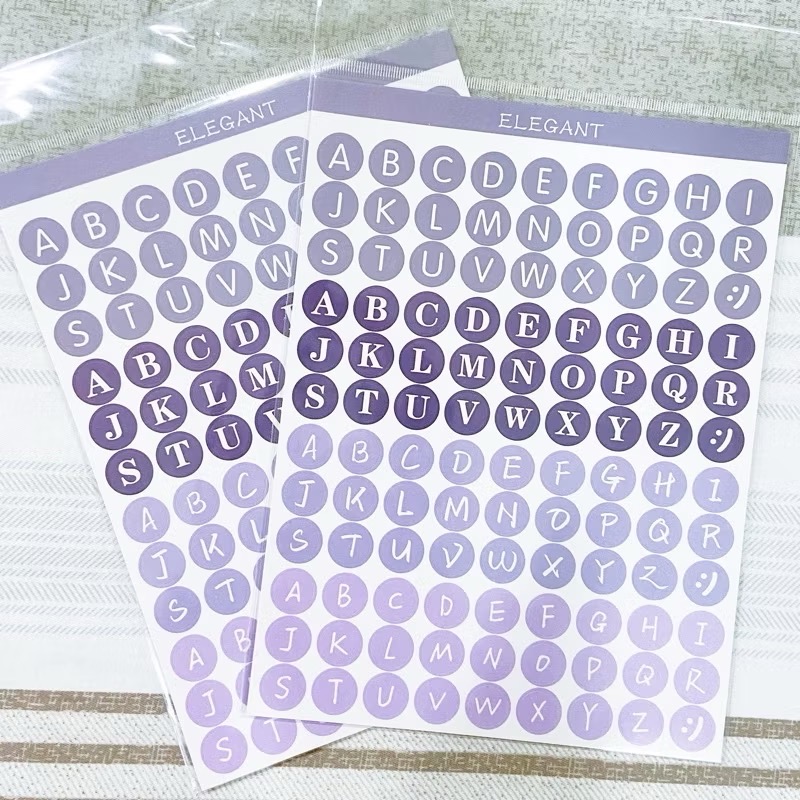 裝飾貼紙👉🏻莫蘭迪 糖果色 數字 字母 貼紙 小卡貼紙 手帳貼紙-規格圖1