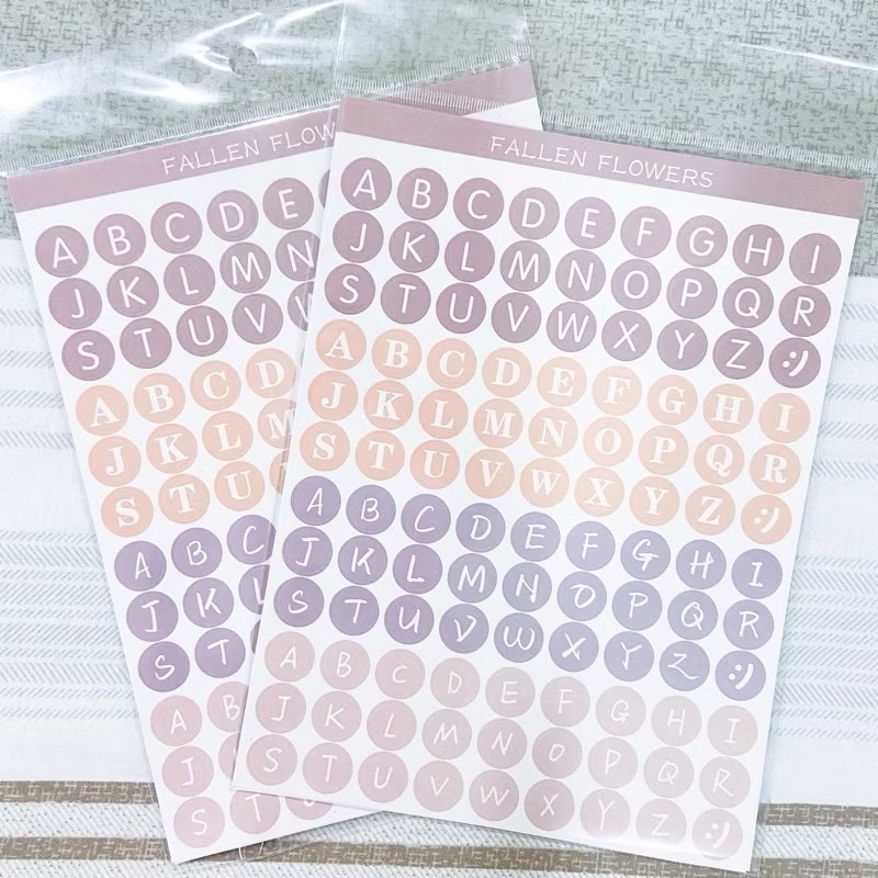 裝飾貼紙👉🏻莫蘭迪 糖果色 數字 字母 貼紙 小卡貼紙 手帳貼紙-規格圖1