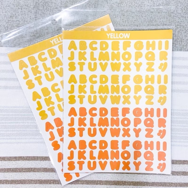 裝飾貼紙👉🏻莫蘭迪 糖果色 數字 字母 貼紙 小卡貼紙 手帳貼紙-規格圖1