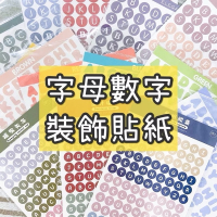 裝飾貼紙👉🏻莫蘭迪 糖果色 數字 字母 貼紙 小卡貼紙 手帳貼紙