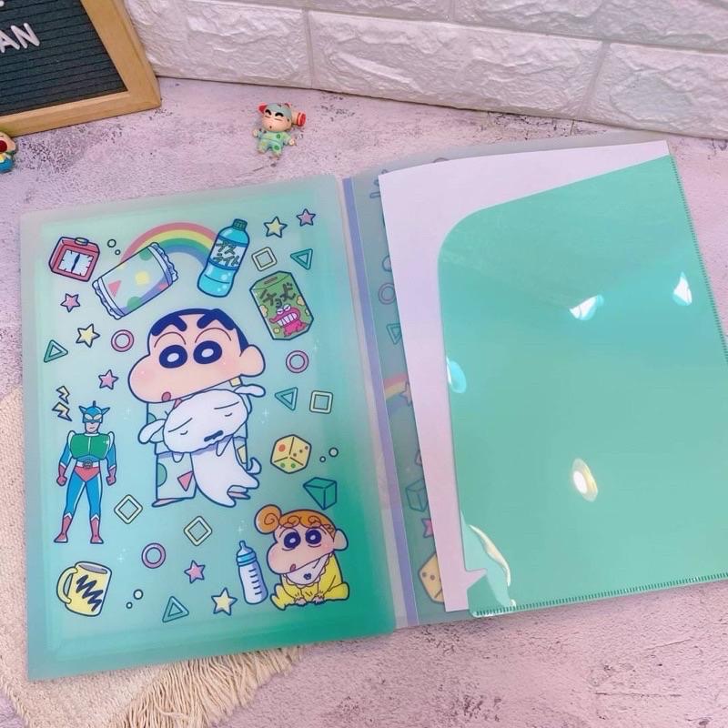 現貨✨蠟筆小新 資料夾 三折收納袋資料夾 L夾 文件夾 辦公用品 上學必備 文具 日本-細節圖4