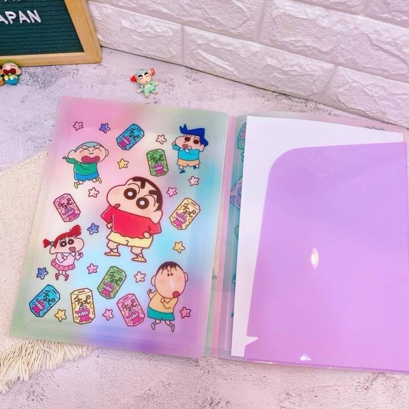 現貨✨蠟筆小新 資料夾 三折收納袋資料夾 L夾 文件夾 辦公用品 上學必備 文具 日本-細節圖6