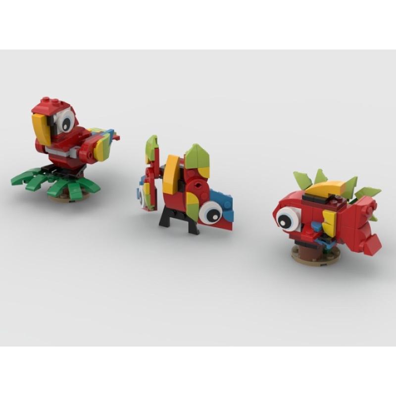 現貨✨LEGO 樂高 90週年 30581 三合一熱帶鸚鵡 Tropical Parrot 3in1系列 創意系列-細節圖5