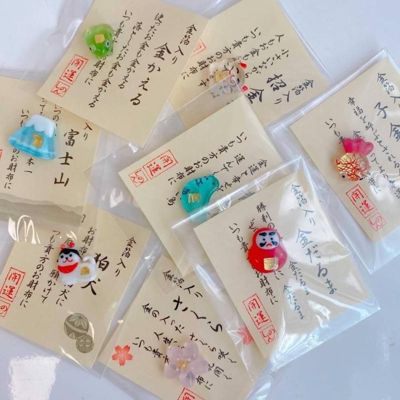 新品現貨✨日本製 KITTY系列琉璃金箔開運御守🇯🇵 粉達摩 富士山-細節圖2