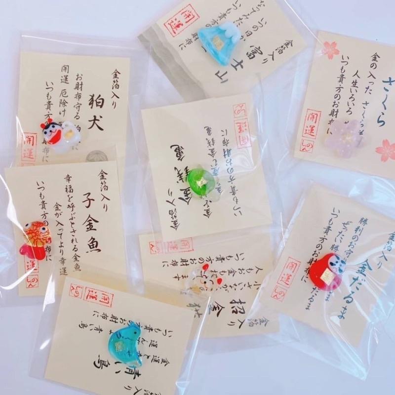 新品現貨✨日本製 KITTY系列琉璃金箔開運御守🇯🇵 粉達摩 富士山-細節圖3