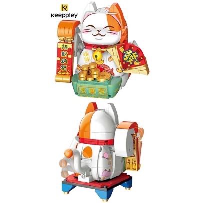 現貨特價🔥Keeppley 開運轉轉 招財貓積木【新年限定版】公仔 積木 擺件-細節圖8