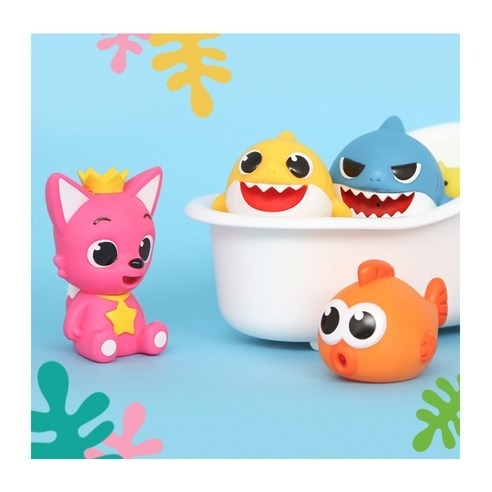 碰碰狐 鯊魚家族 洗澡玩具5件套戲水玩具-細節圖2