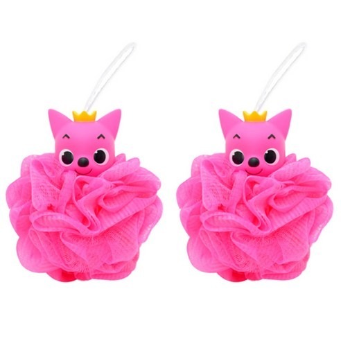 【現貨不用等快速出貨】正版授權 碰碰狐 鯊魚寶寶 可愛 搓澡球 洗澡用具 嬰幼兒用品-規格圖2