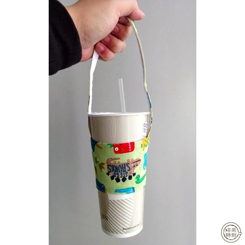 飲料提袋 環保飲料袋 環保提袋 提袋 飲料套 杯套 咖啡杯套 【啡茶時刻】-細節圖5
