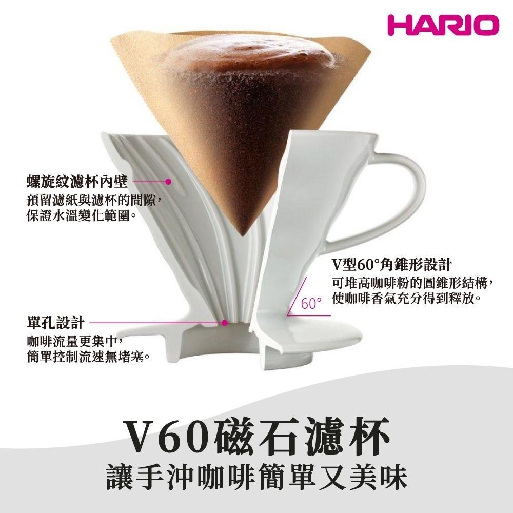 【日制 最多人使用】HARIO濾杯 V60 陶瓷濾杯 V02 V01 濾杯 手沖濾杯 咖啡 VDC-02W 【啡茶時刻】-細節圖4