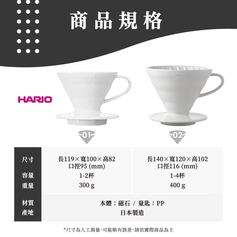 【日制 最多人使用】HARIO濾杯 V60 陶瓷濾杯 V02 V01 濾杯 手沖濾杯 咖啡 VDC-02W 【啡茶時刻】-細節圖6