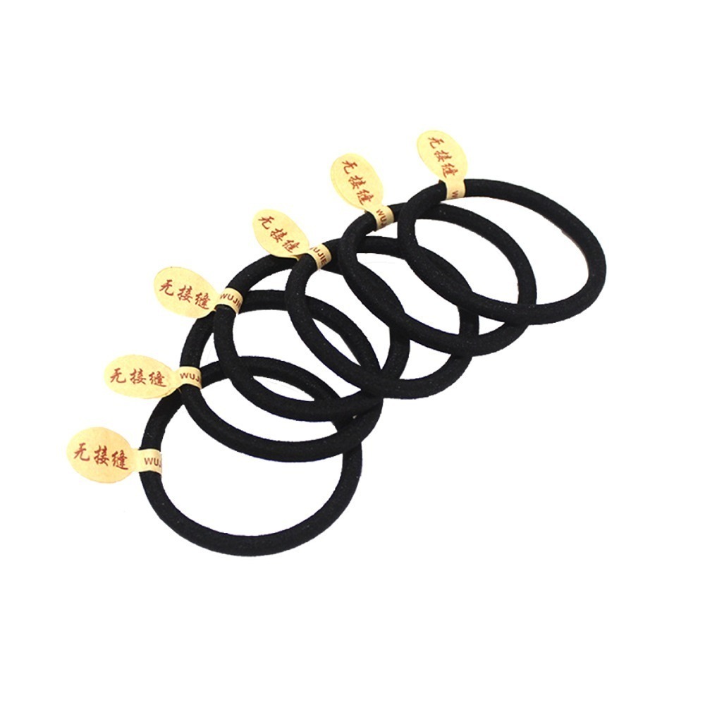 黑色髮圈 高彈力髮圈 黑色高彈力頭繩 頭繩 髮飾 髮圈 橡皮筋 綁頭髮 髮繩 【啡茶時刻】-細節圖6