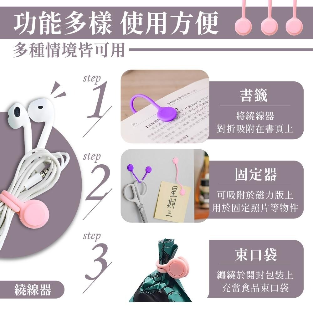磁吸繞線器 磁吸集線器 磁吸理線器 集線器 捲線器 繞線器 理線器 磁吸 固線器 收納 電線 傳輸線 【啡茶時刻】-細節圖3