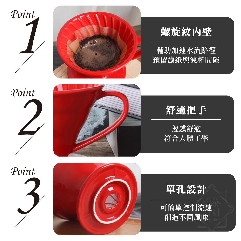 陶瓷濾杯 V60 咖啡濾杯  錐形濾杯 01 02濾杯 手沖濾杯 濾杯 陶瓷咖啡濾杯 【啡茶時刻】-細節圖6