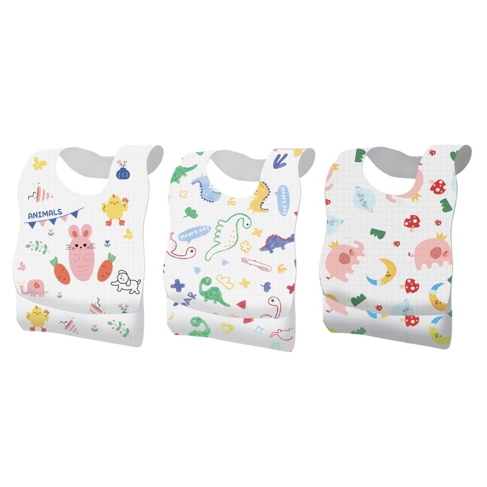 一次性防水圍兜 圍兜 拋棄式圍兜 免洗圍兜 外出圍兜 防水圍兜 圍兜口水巾 口水巾 圍兜兜  吃飯圍兜 【啡茶時刻】-細節圖9