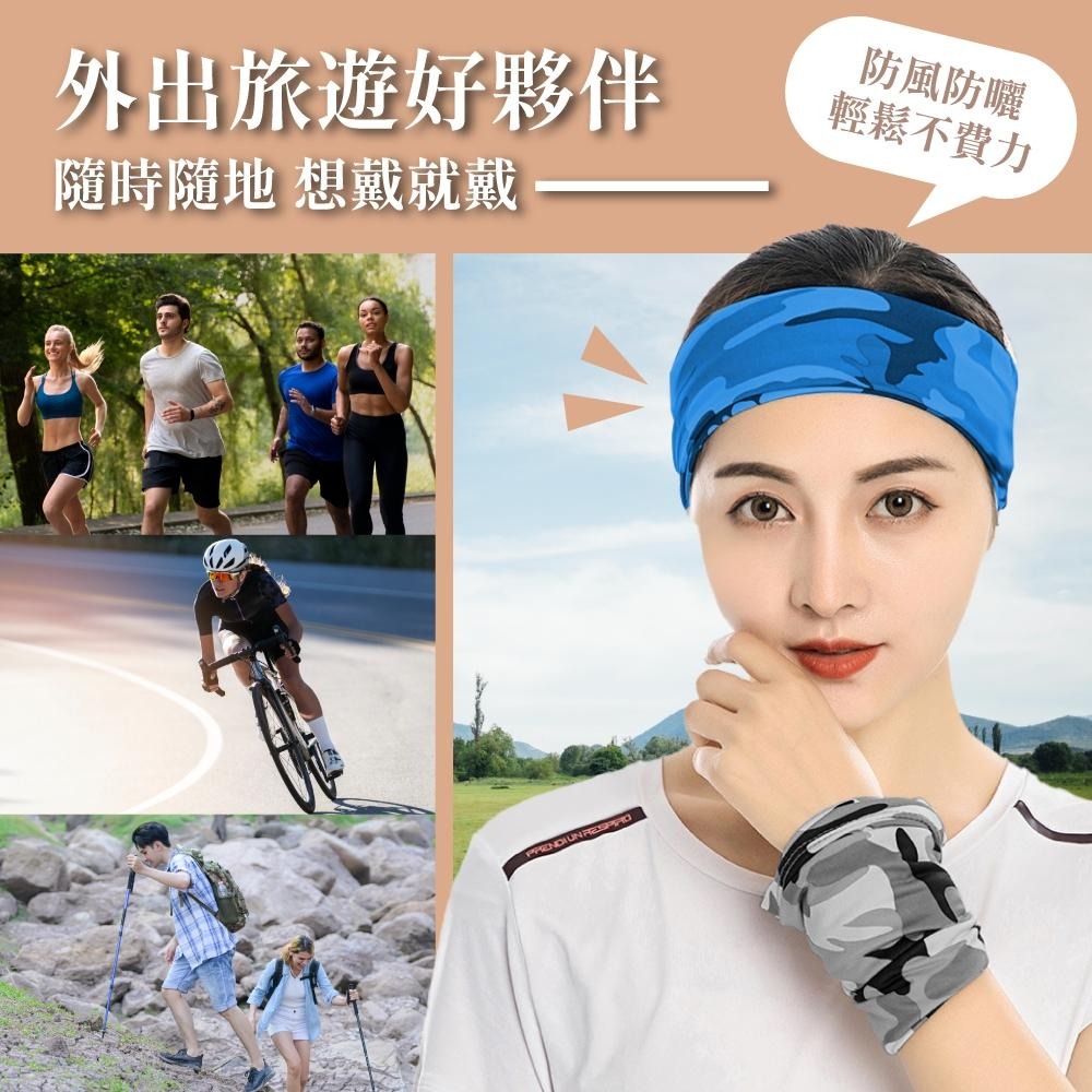 防曬運動頭巾 防曬頭套 涼感 冰絲頭巾 運動頭巾 多功能脖圍 脖套 透氣 防曬頭巾 防風 自行車 外送【啡茶時刻】-細節圖2