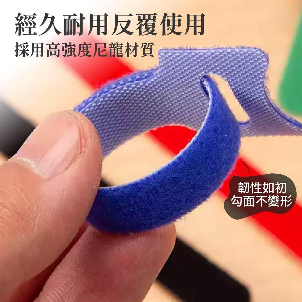 魔鬼氈束帶 魔鬼氈束線器 理線帶 理線器 集線器 理線器 束線帶 充電線收納 束帶 電線收納 收納 【啡茶時刻】-細節圖3