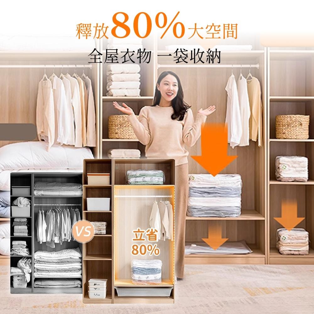 真空壓縮袋 棉被收納袋 壓縮袋 衣服收納 收納袋 衣物真空袋 真空收納袋 衣物壓縮袋 【啡茶時刻】-細節圖2