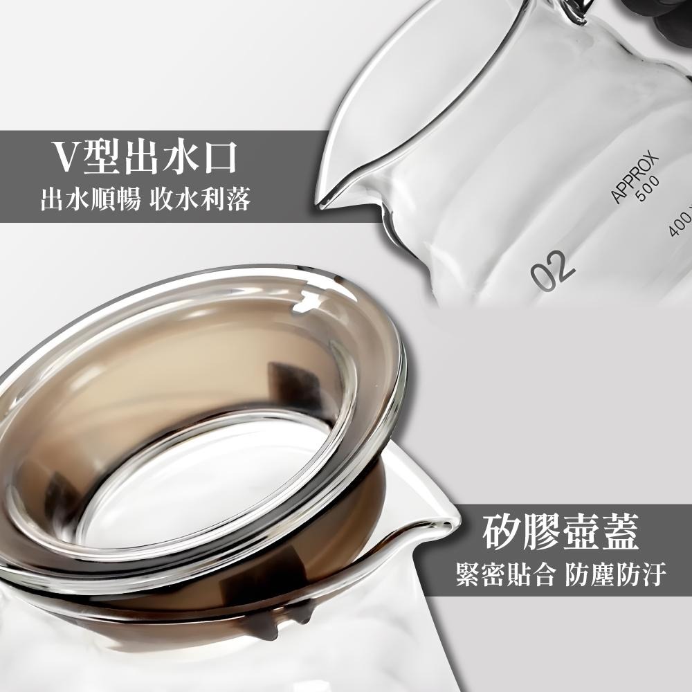 咖啡壺 雲朵咖啡壺 雲朵壺 玻璃咖啡壺 手沖玻璃壺 濾掛壺 雲朵玻璃壺 咖啡底壺 咖啡手沖壺【啡茶時刻】-細節圖6