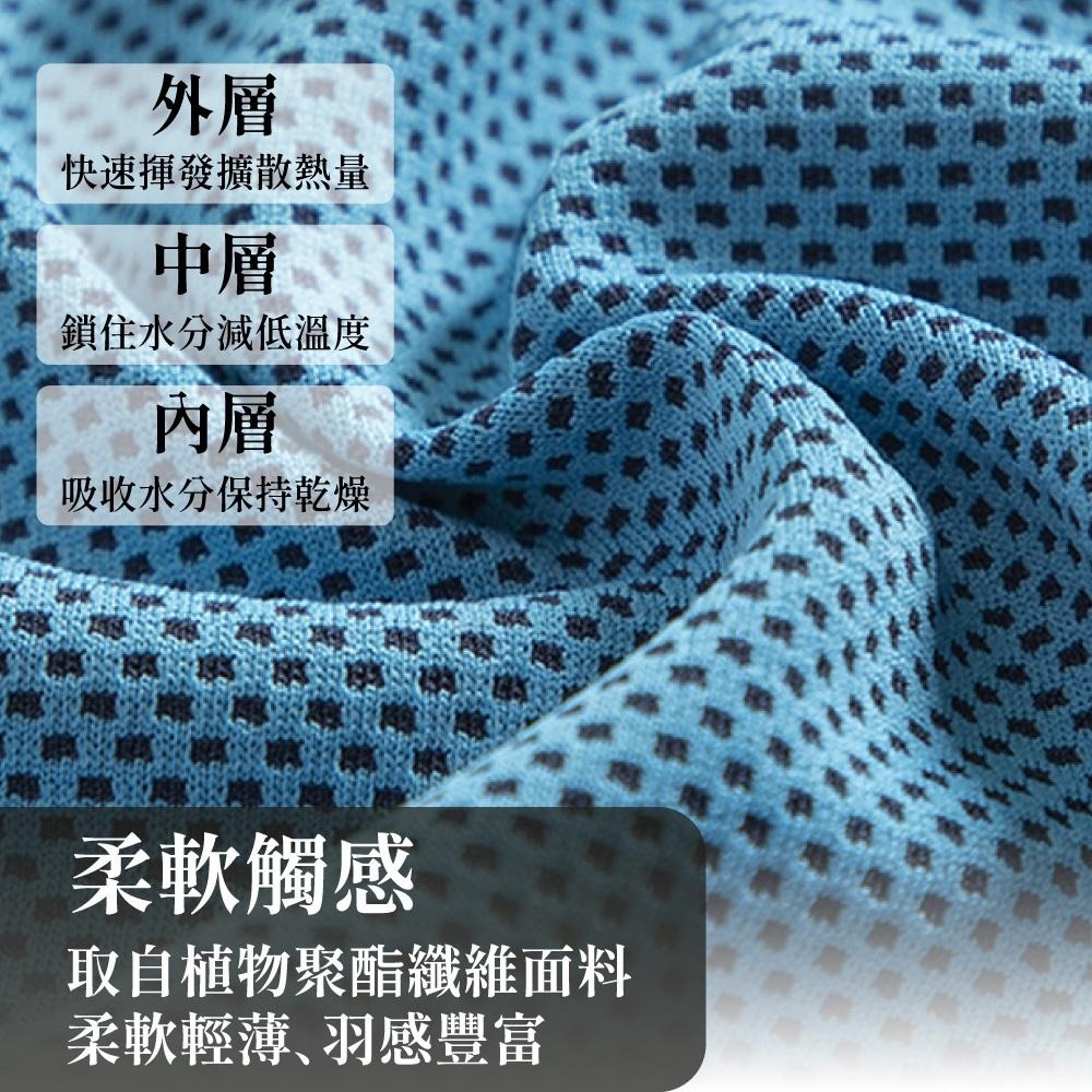 涼感運動毛巾 涼感巾 吸汗毛巾 運動毛巾 冰絲毛巾 防曬毛巾 擦汗冰巾 瞬間冷感毛巾 冰涼巾 快乾毛巾【啡茶時刻】-細節圖3