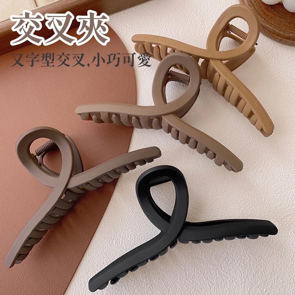 髮夾 鯊魚夾 夾子大嘴夾 邊夾 韓系髮夾 霧面抓夾 髮飾 髮飾 頭飾 方形夾 又字夾 【啡茶時刻】-細節圖5