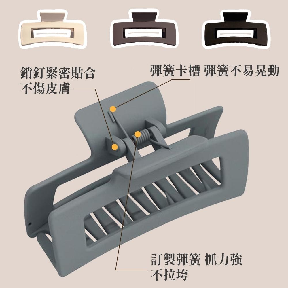 髮夾 鯊魚夾 夾子大嘴夾 邊夾 韓系髮夾 霧面抓夾 髮飾 髮飾 頭飾 方形夾 又字夾 【啡茶時刻】-細節圖7