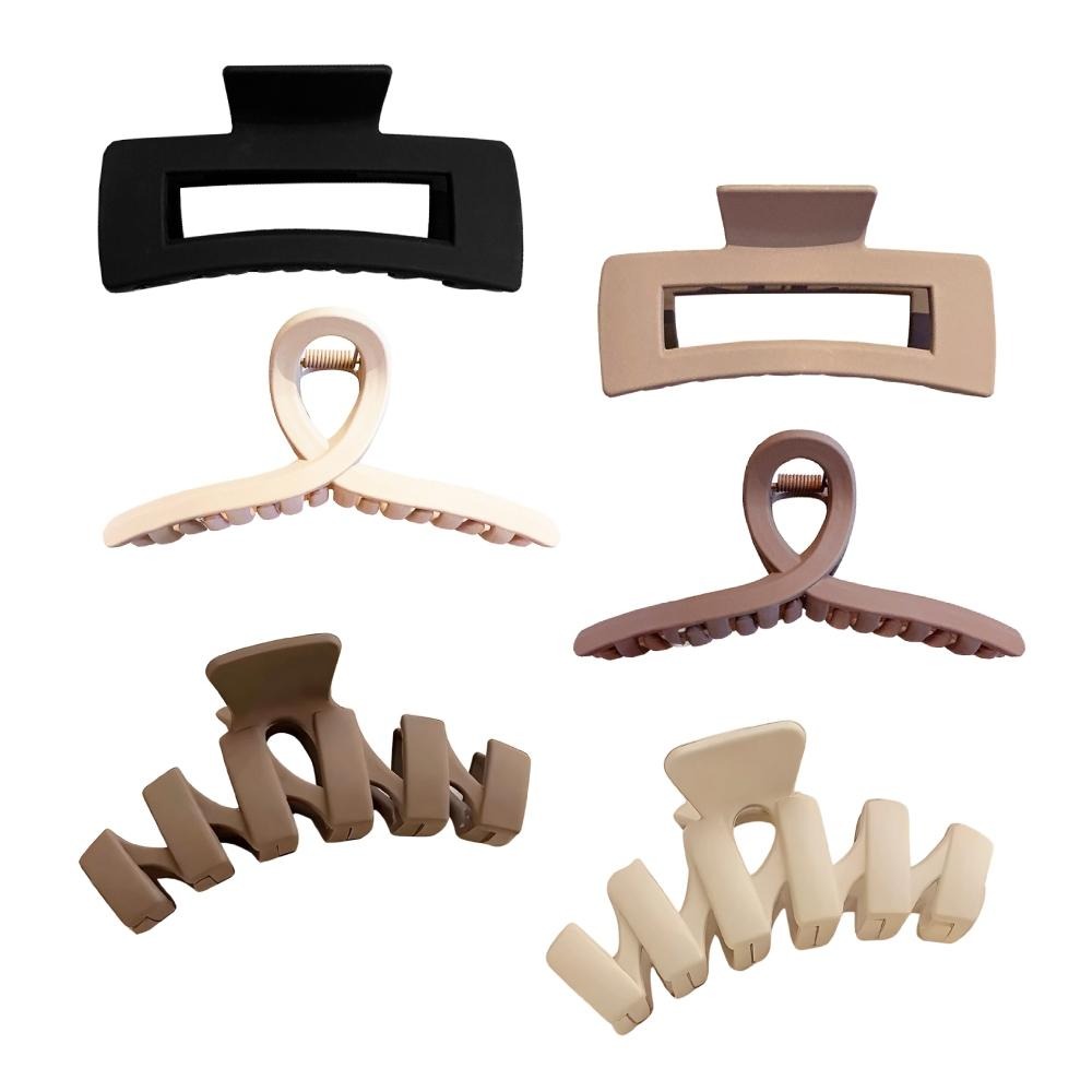 髮夾 鯊魚夾 夾子大嘴夾 邊夾 韓系髮夾 霧面抓夾 髮飾 髮飾 頭飾 方形夾 又字夾 【啡茶時刻】-細節圖9