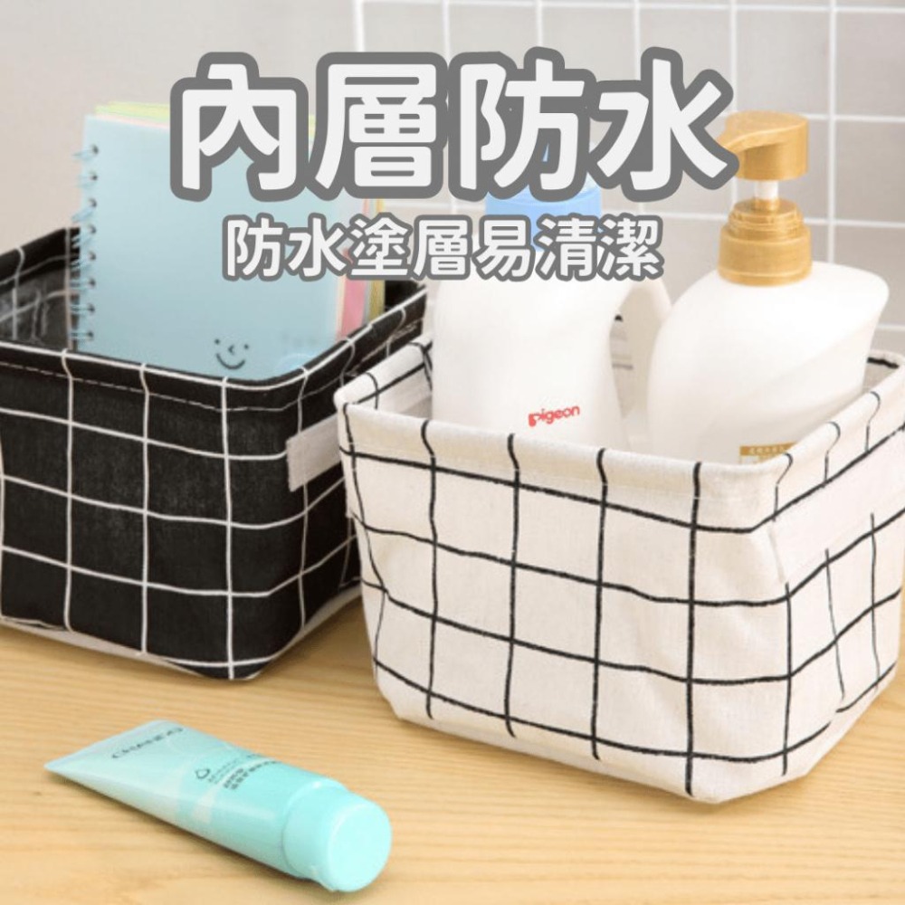 棉麻收納籃 收納籃 手提收納籃 日系棉麻收納籃  桌面雜物整理 櫥櫃小衣物收納籃 布藝收納籃 【啡茶時刻】-細節圖3