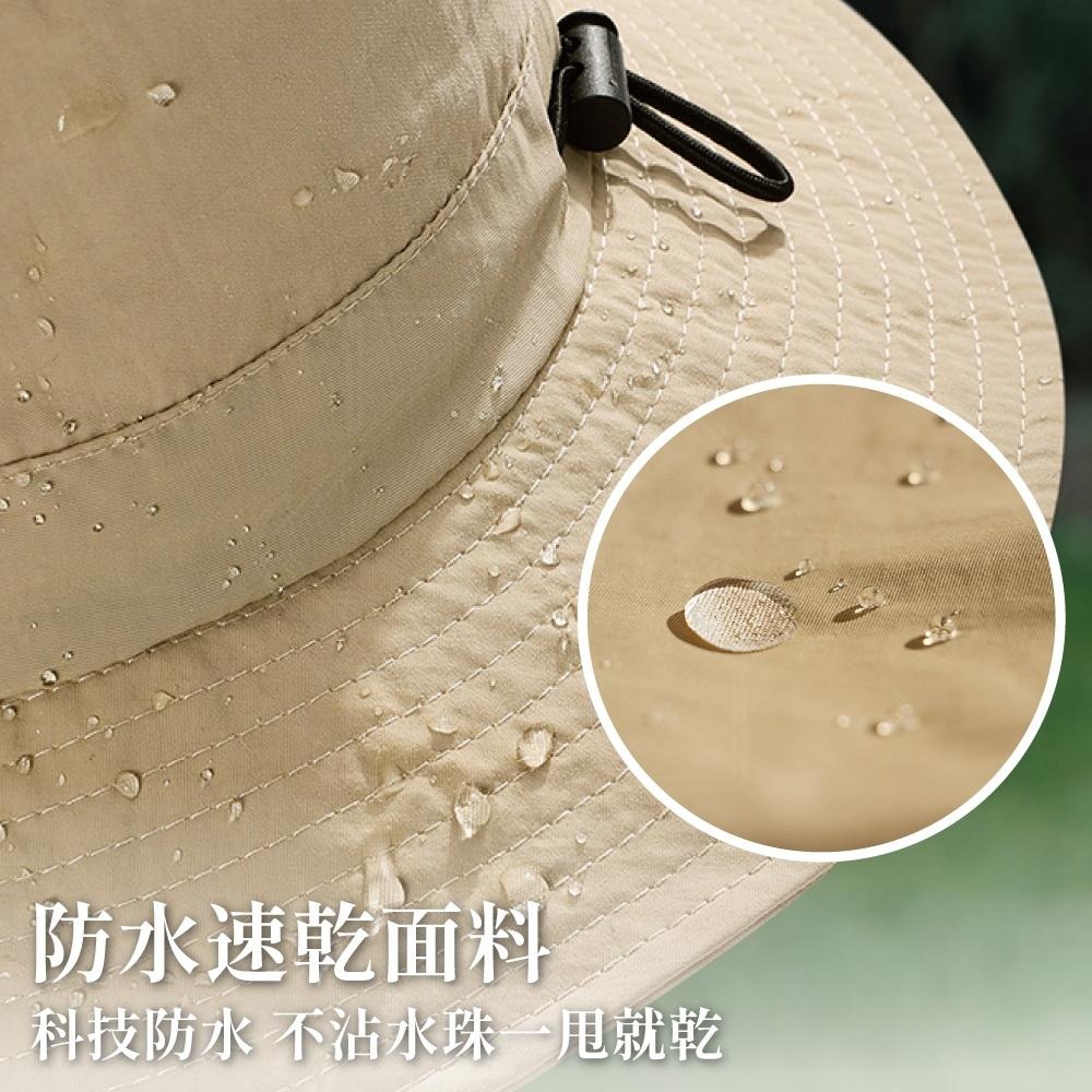 漁夫帽 折疊漁夫帽 速乾漁夫帽 素面漁夫帽 防曬帽 遮陽帽 登山帽 露營帽 帽子 【啡茶時刻】-細節圖5