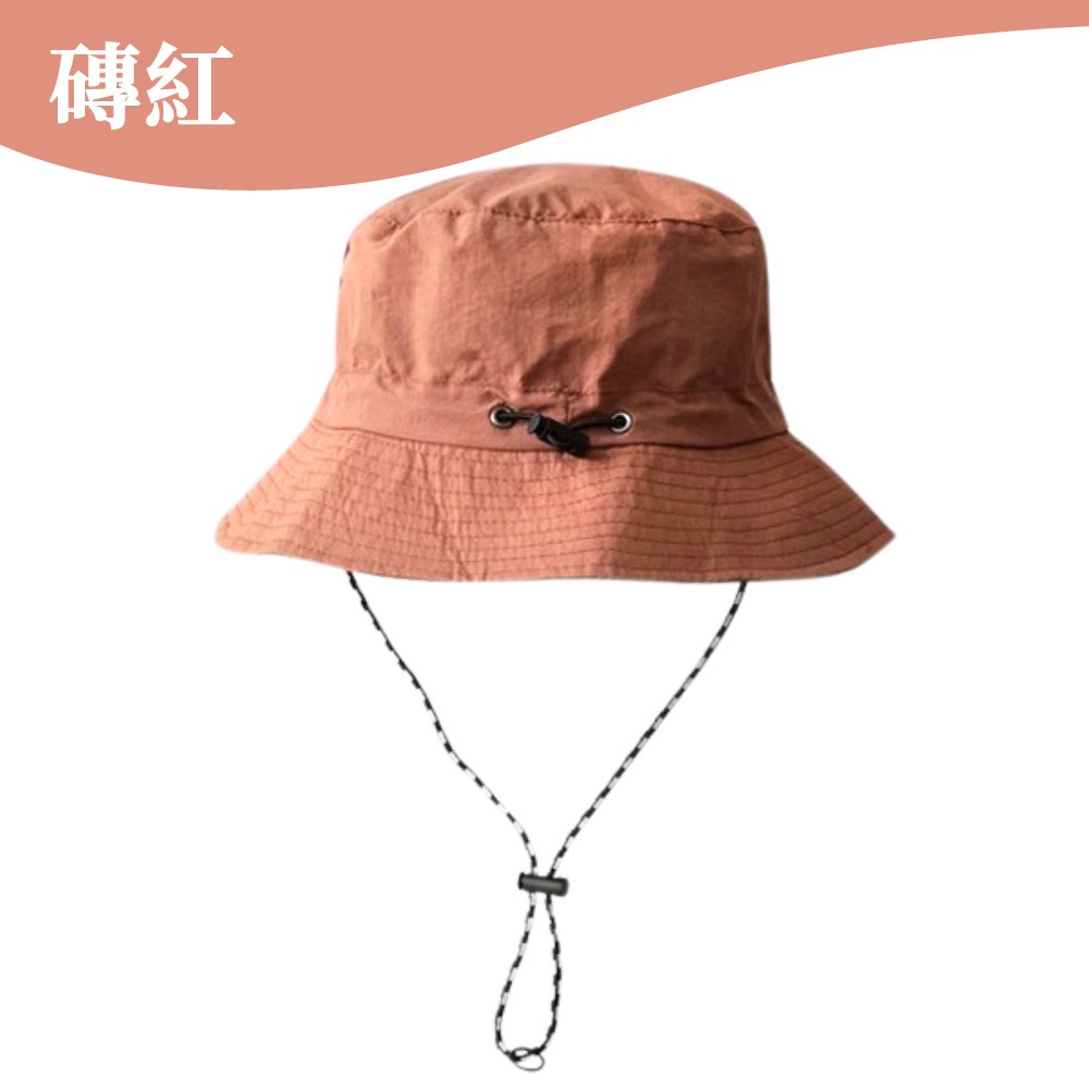 漁夫帽 折疊漁夫帽 速乾漁夫帽 素面漁夫帽 防曬帽 遮陽帽 登山帽 露營帽 帽子 【啡茶時刻】-規格圖8